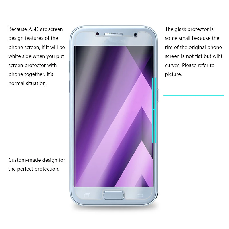 Закаленное стекло для сотового телефона Samsung Galaxy A8 2018 9H 2.5D защитная пленка экрана
