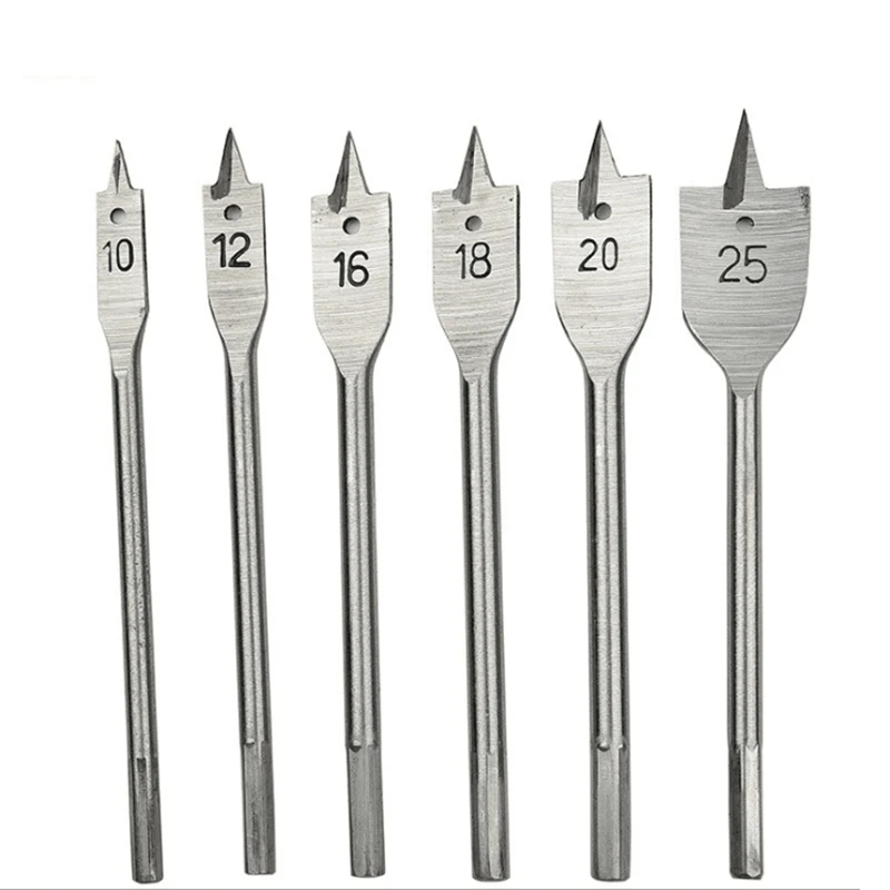 1Pcs 6mm-40mm Woodworking Tools Titanium Coated Spade Flat Head Wood Boring Drill Bits Power for Hand Drilling | Инструменты