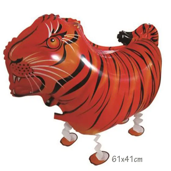 tiger Смешивает ходячие гелиевые шары в форме животных милый кот собака панда динозавр Тигр домашние воздушные шарики для день рождения вечерние украшения Дети и взрослые - Цвет: tiger