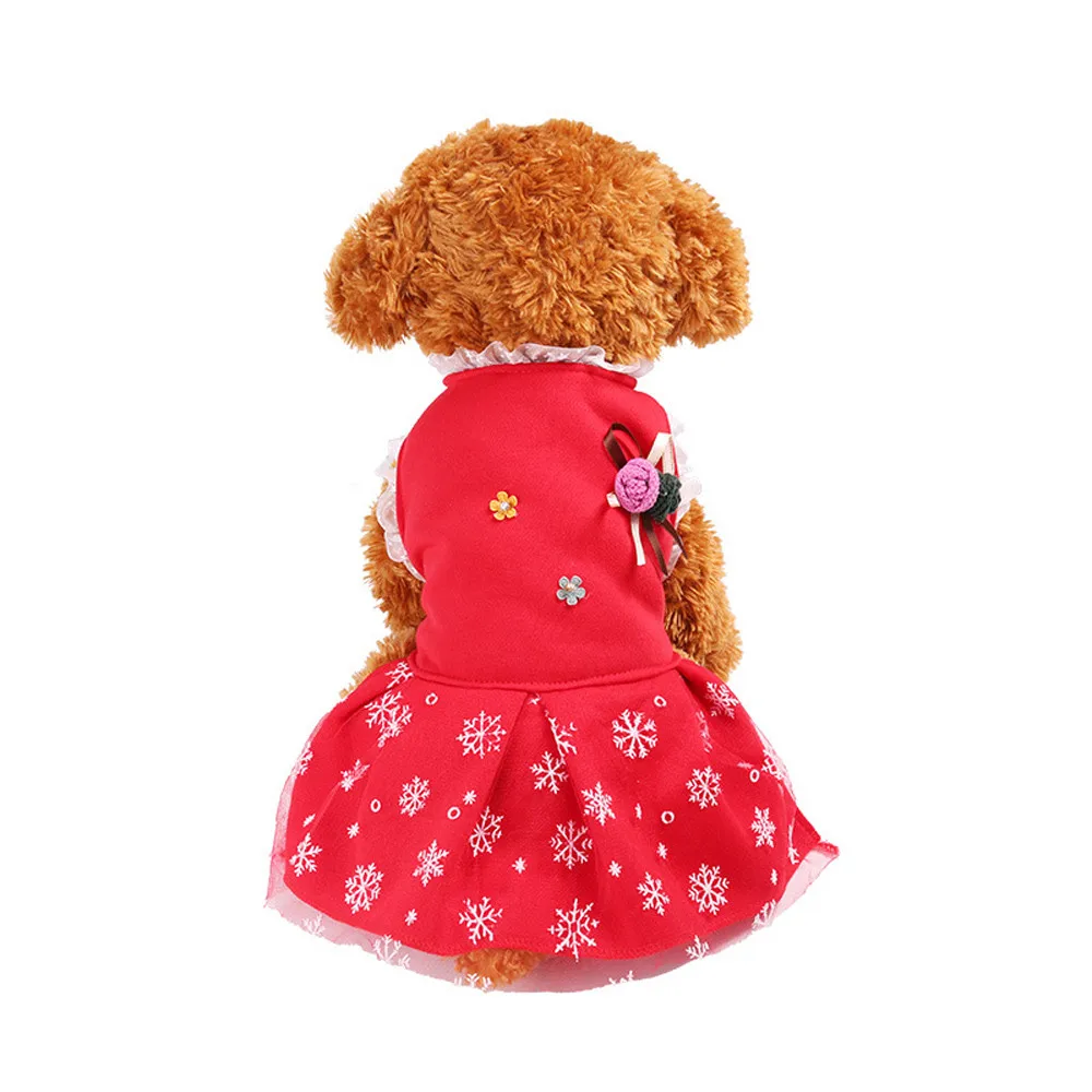 Transer Vestido Perro принт собаки платье Рождественская Снежинка милые платья для