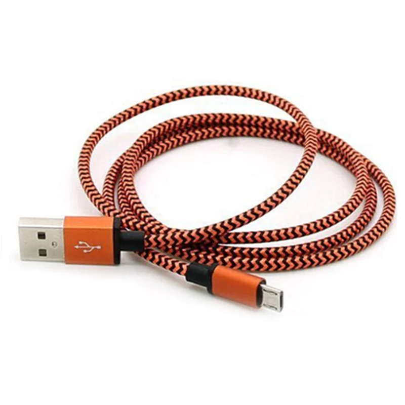 Micro USB Cable 1 M 2.0 Nylon Braided Mobile Phone Charger for Samsung xiaomi LG Huawei Cables | Мобильные телефоны и