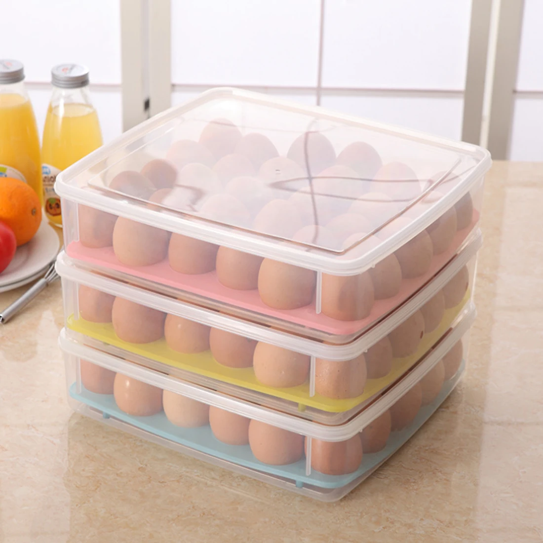 30 ячеек яиц холодильник коробка для хранения кухонный Органайзер хранилище
