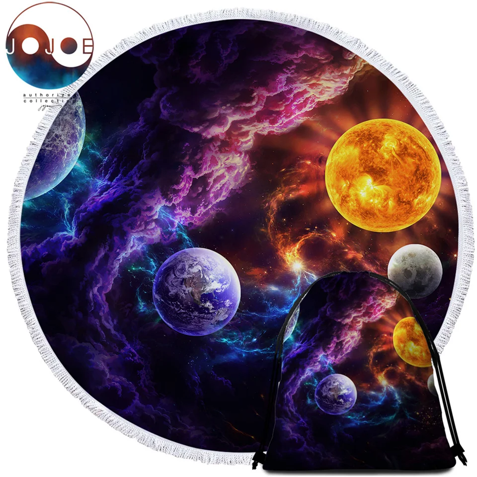 Пляжный коврик joojoesart Plan of Salvation микрофибра пляжное полотенце круглая Galaxy Nebula