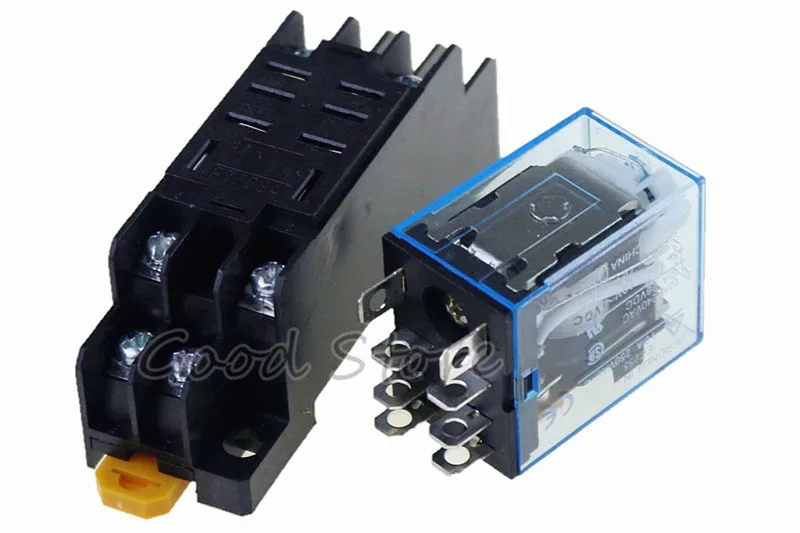 1 комплект 220 В AC DC 10A катушка реле мощности DPDT LY2NJ HH62P HHC68A 2Z с гнездом|Реле| |