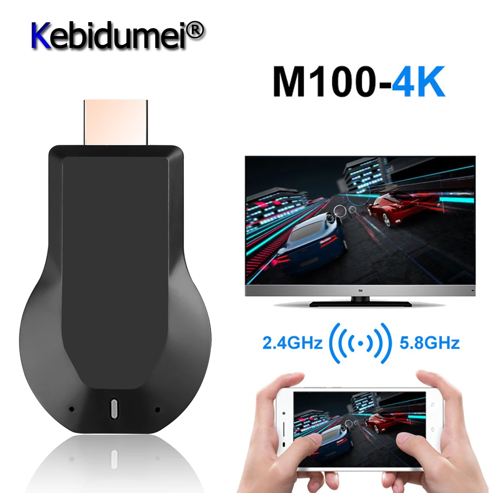 

Портативный адаптер Kebidumei M4 Plus для зеркального отображения нескольких телевизоров, мини-ПК для Android, совместимый с HDMI Wi-Fi ключ