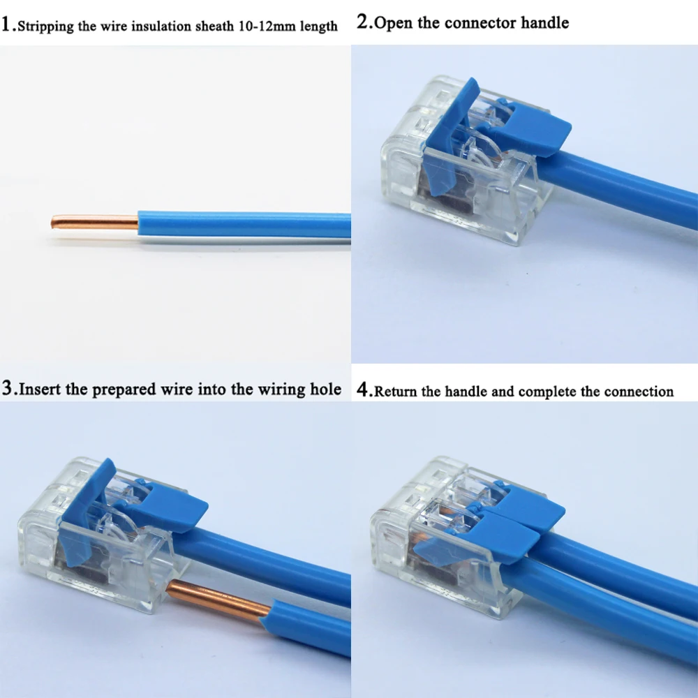 Wire Connector 25/50 / 100PCS Orange Mini Quick Connector Universal Compact Wire Connector Plug-in Wire Terminal Home Connector