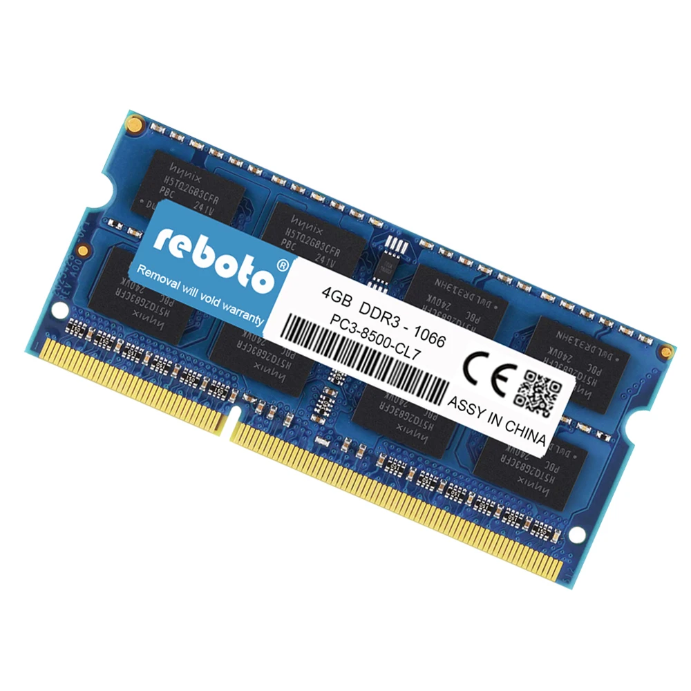 Reboto DDR3 2 ГБ 4 PC3-8500 10600 12800 для ноутбука memoria Ram ноутбук карта оперативной памяти 1 5 в |