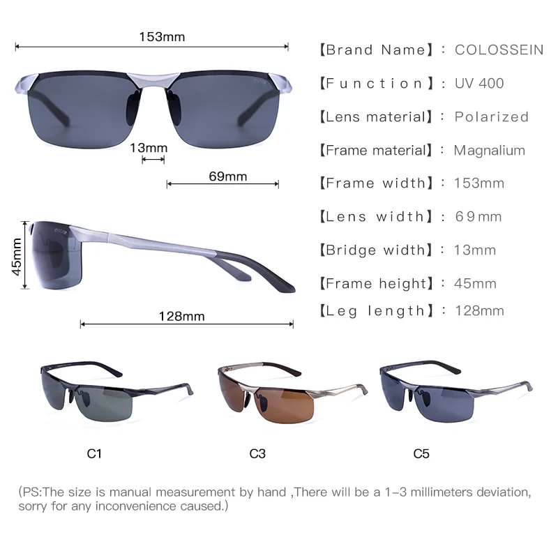 COLOSSEIN MSTAR модные солнцезащитные очки мужские поляризованные черные серые для