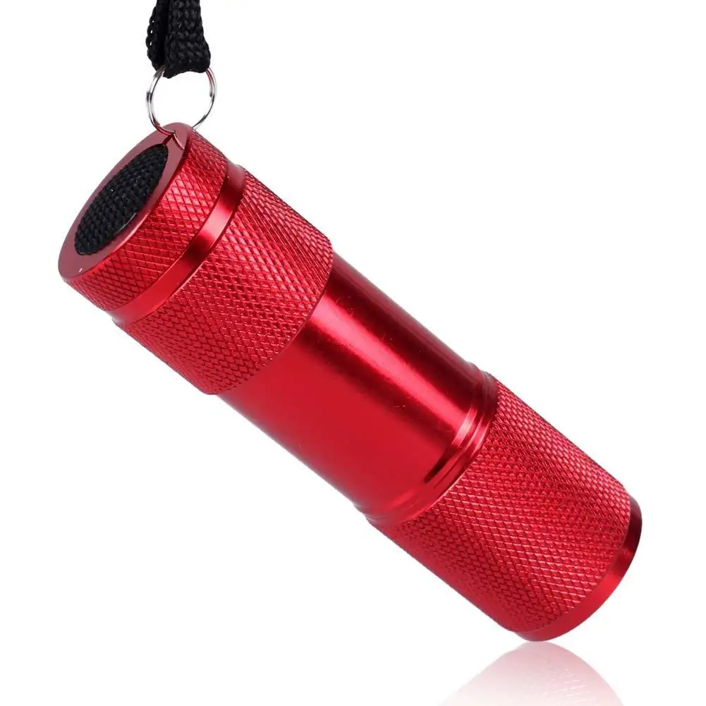 9 светодиодный яркий белый свет алюминиевый мини портативный фонарик лампа