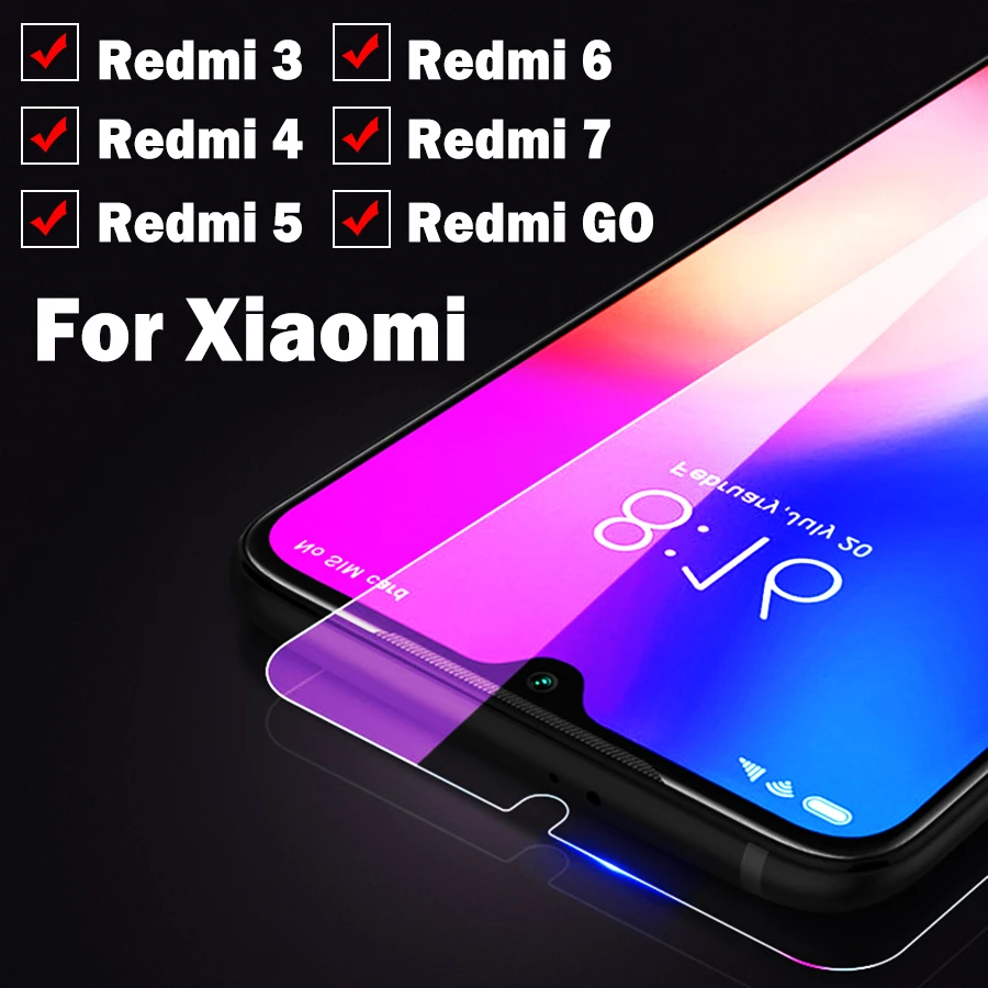 Защитное стекло для xiaomi redmi 7 red mi go ksiomi xaomi resmi 6 4 3 g o закаленное rdmi im7 mi|Защитные