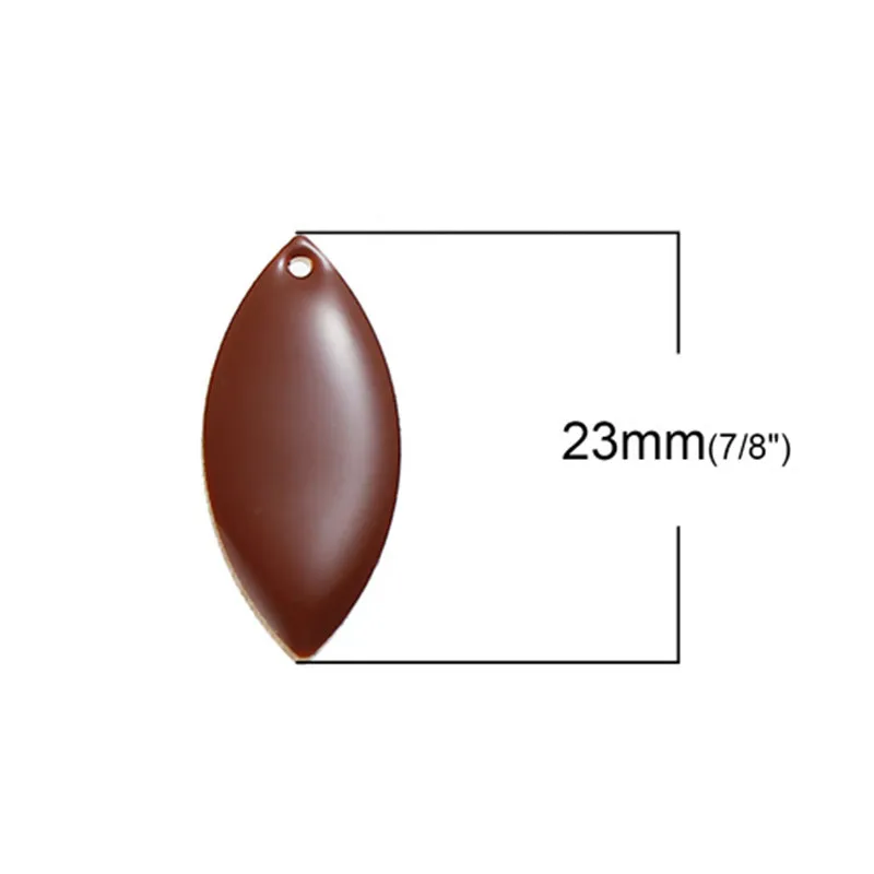 DoreenBeads модные медные эмалированные бриллиантовые Подвески Лист без покрытия