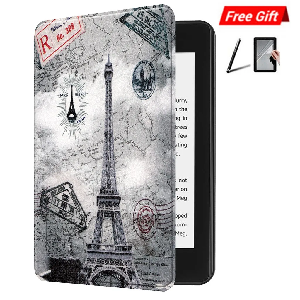 Умный чехол для нового Kindle Paperwhite 4 умный тонкий кожаный чехол для сна с откидной крышкой чехол для планшета чехол для Coque