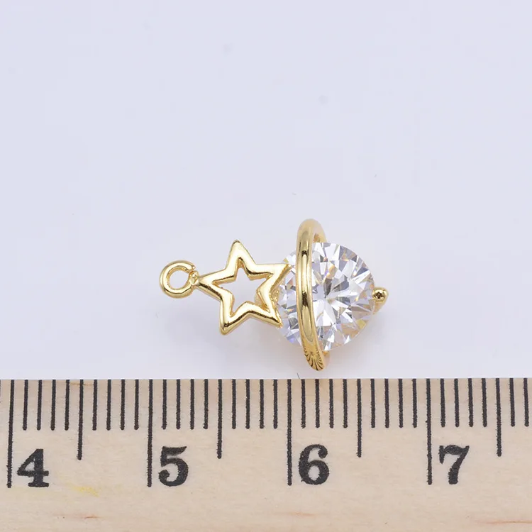 4PCS13*9 мм DIY браслет ожерелье подвеска аксессуар покрытый медью настоящее золото в