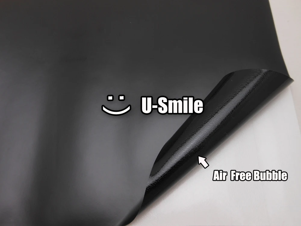 Черная атласная виниловая пленка черная Виниловая без воздуха для автомобиля