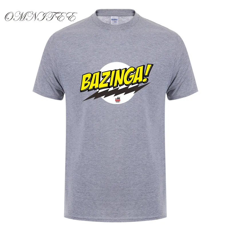 Футболка с коротким рукавом теорией Большого Взрыва Bazinga Мужская хлопковая