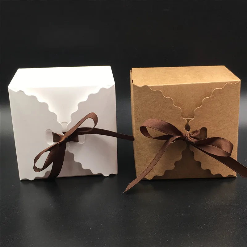 10 шт./лот коричневая Подарочная коробка простые подарочные коробки из крафт