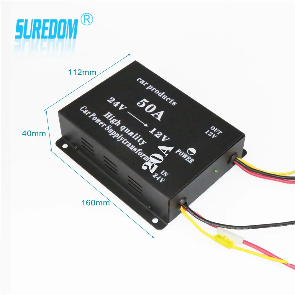 SUREDOM 50a 24В до 12В автомобильный понижающий преобразователь мощности из
