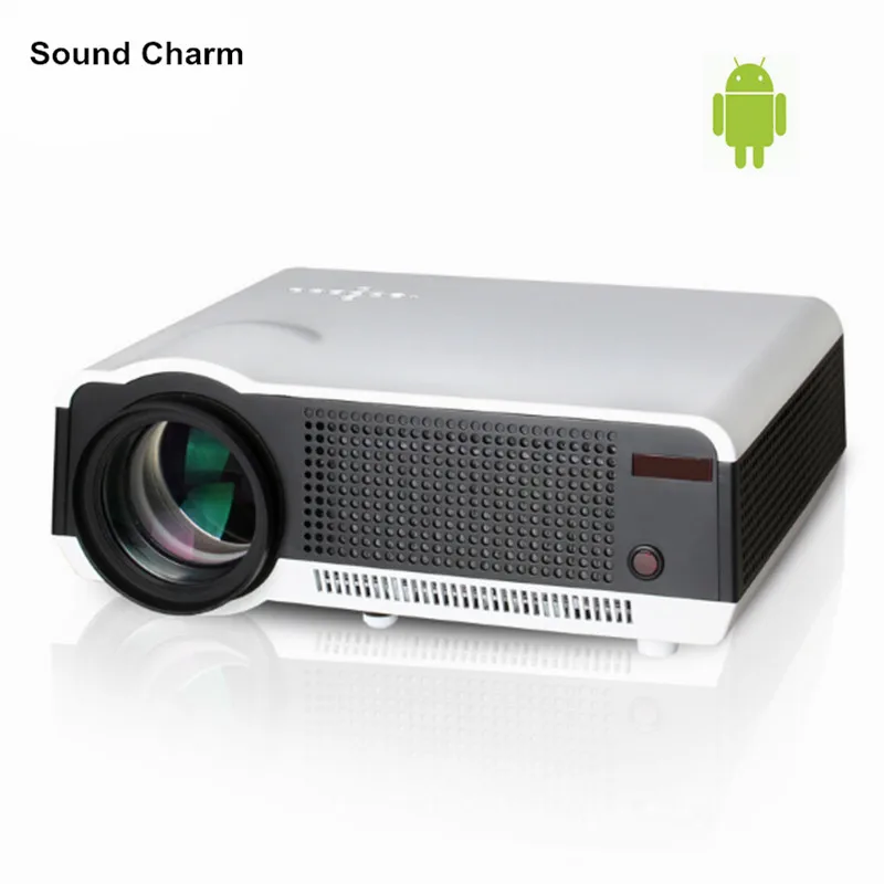 Светодио дный светодиодный проектор яркие 5500 люмен Full HD 1080p Android 4 2 RJ45 ЖК дисплей 3D
