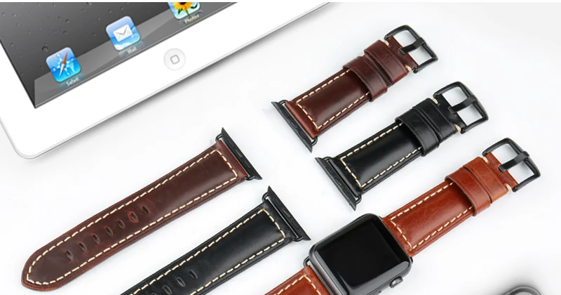 Аксессуары для часов MAIKES из натуральной кожи для Apple Watch 42 мм 38 мм iWatch 4 ремешок для Apple Watch 44 мм 40 мм Серия 1 2 3 4 5
