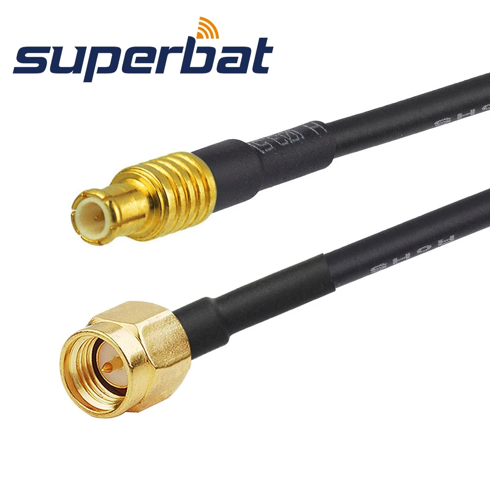 Superbat SMA Plug to MCX Male Straight RF Pigtail Cable RG174 20cm for Wireless