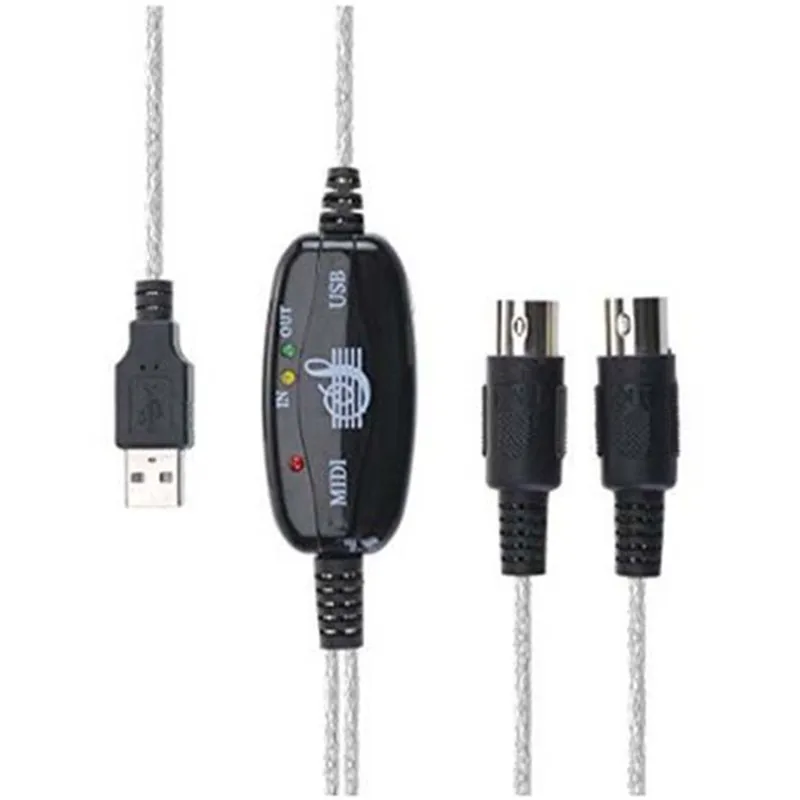 KIVOTEK 4 шт/лот midi-usb адаптер usb-кабель вход-выход кабель MIDI конвертер ПК в