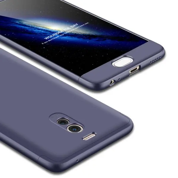 Синий Meizu M6 M5 M3 Note, полная Защита, Чехол, 3 в 1, съемный чехол для телефона, для Meizu Note M, 3, 5, 6, задняя крышка, Note6, Note5, Fundas - Цвет: Синий