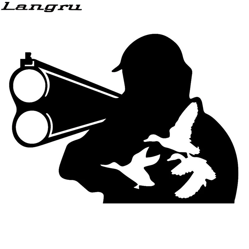 Langru крутая графика Охотник дикая утка Охота автомобильные наклейки виниловые