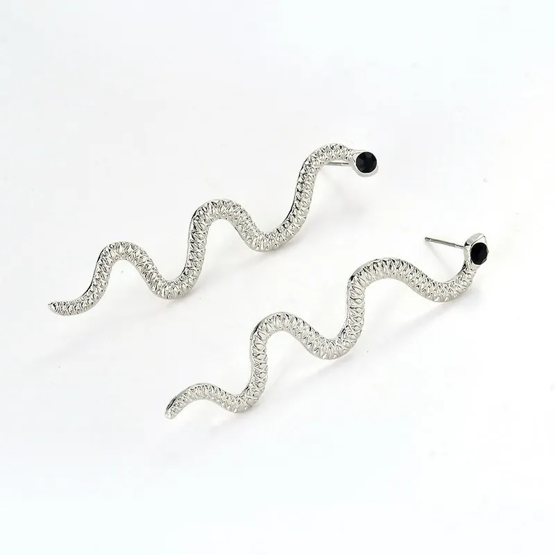 Fashion Exaggerated Long Serpentine Snake Tassel Stud Earrings Semi-Precious Stone Pendientes For Women Jewelry Bijoux Oorbellen | Украшения