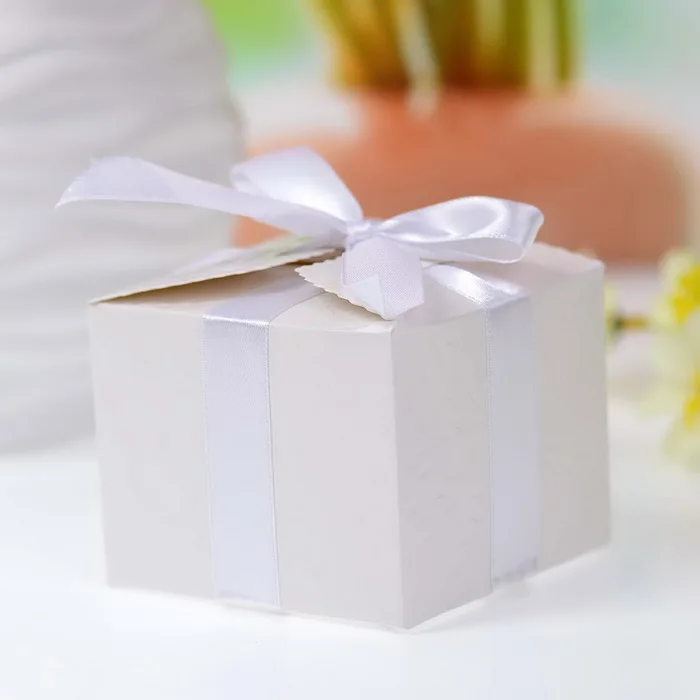 Простая коробка для подарков с лентой подарочные коробки бумажные шоколада 50