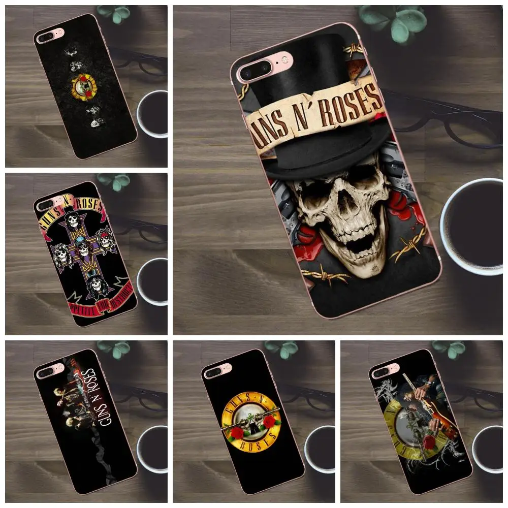 Чехол из ТПУ для Huawei G8 Honor 5C 5X 6 6X 7 8 9 Y5II Mate P7 P8 P9 P10 P20 Lite Plus 2017 Guns N Roses Retro Slash