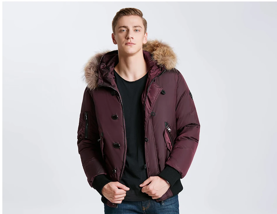 Snowclassic зимние мужские куртки для волос сгущающие теплые модные деловые случайные портье секция больших ярдов ветра 17533