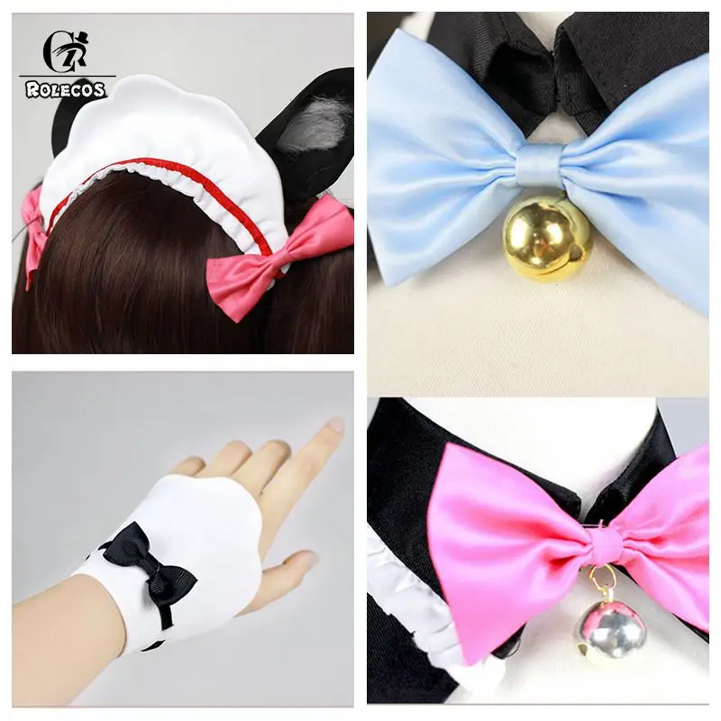 ROLECOS игра Nekopara Косплей Костюм Chocola Cat Косплей ванильный костюм платье-передник костюм горничной женское платье