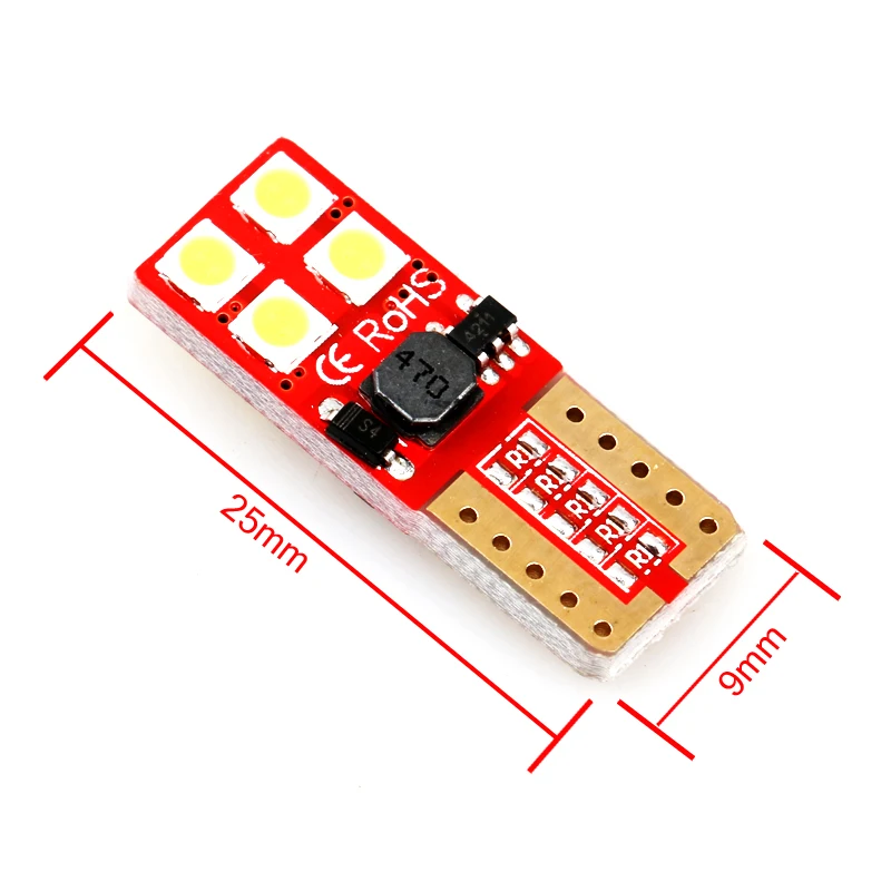 10 шт 24V 12v грузовик T10 светодиодный W5W автомобилей CANBUS 8 SMD 3030 номера полярности нет