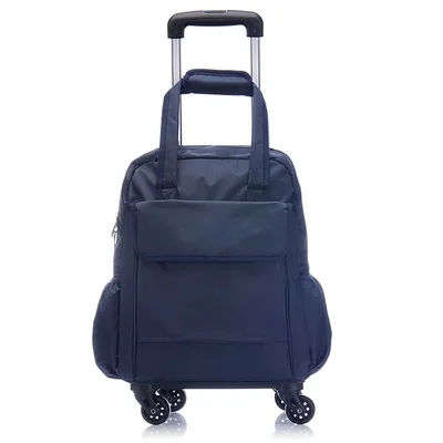 Women Travel Trolley Bags travel Backpack with wheel Rolling luggage trolley backpack waterproof Oxford Rolling Baggage Suitcase - Цвет: not Uninstall