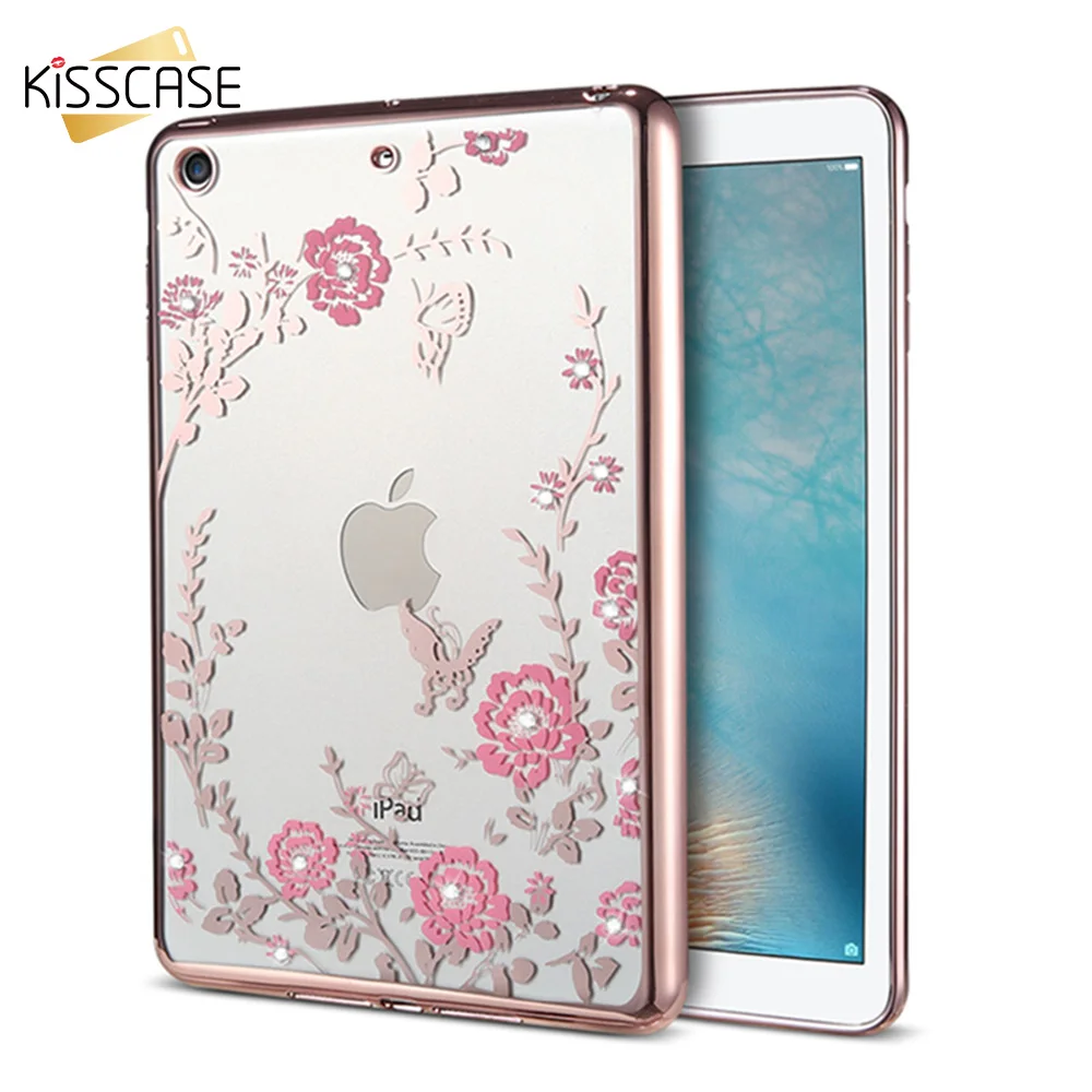 Чехол для планшета KISSCASE с цветочным рисунком iPad Mini 1 2 3 мягкие силиконовые чехлы