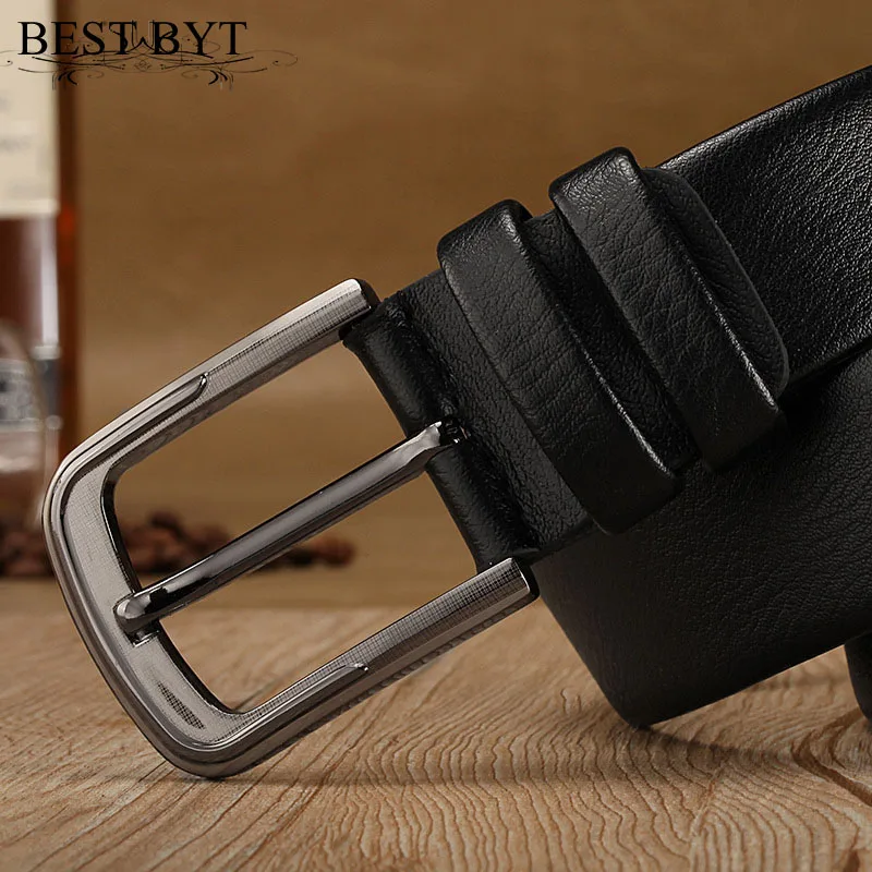 

Best YBT Men Belt Men Pin buckle casual fashion Belt Solid color Super Fiber Anti pull Belt two colors are optional