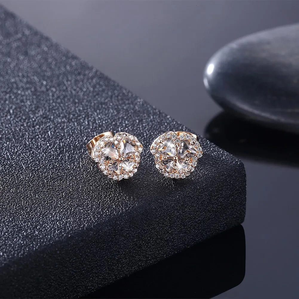 Женские винтажные серьги гвоздики three oorknopjes boucles синие желтые прозрачные цвета