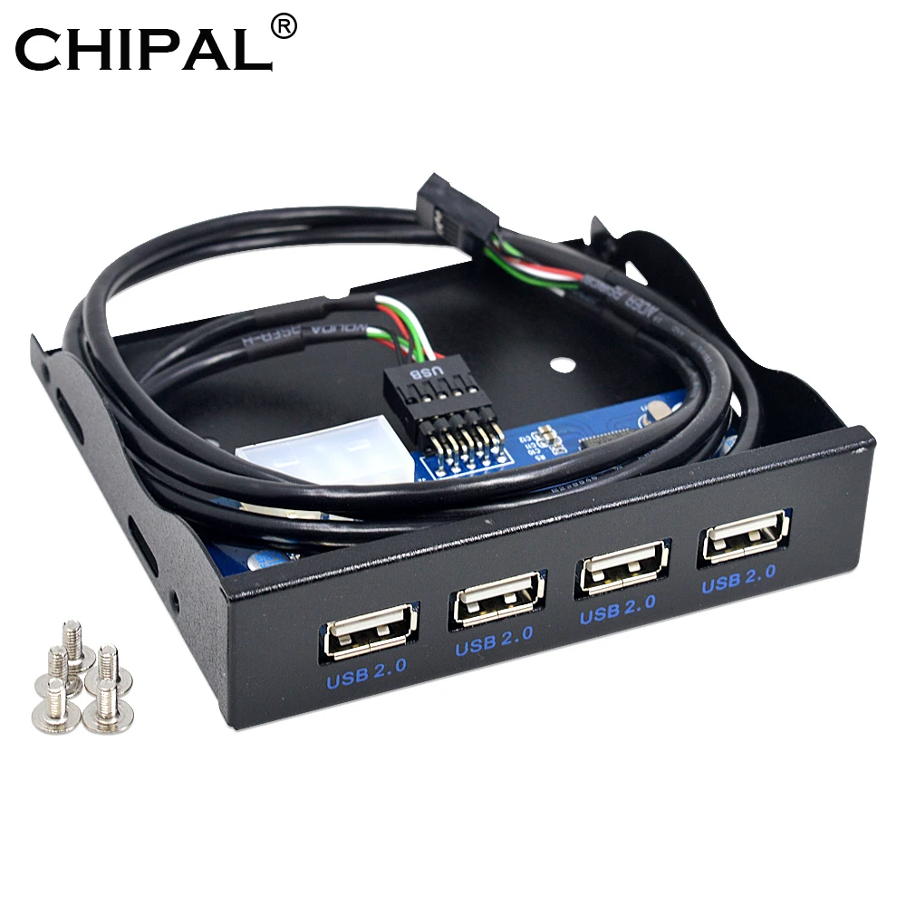 CHIPAL 3 5 &quotфлоппи Бэй 4 порта USB 2 0 Hub USB2.0 Передняя панель расширения адаптера