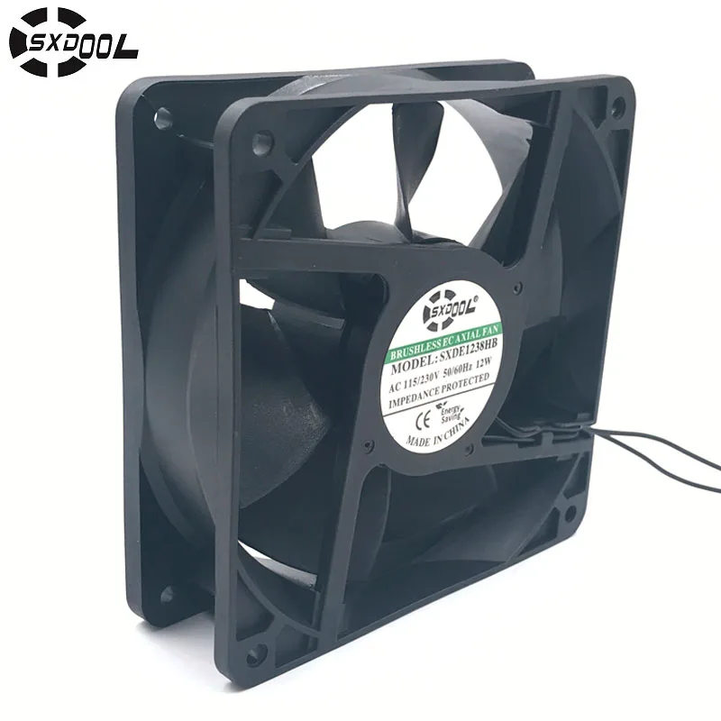 Ventilador de Refrigeração com Motor 220v 110v 230v Sxdool Sxde12038hb 115 mm 120 12w 12038 Rpm 3500rpm 147.6cfm Ventiladores e resfriadores