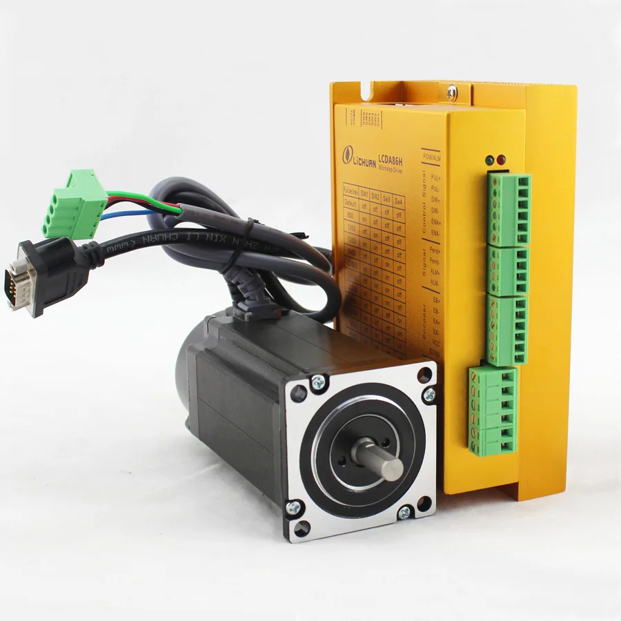 Легкий сервопривод LCDA86 + LC60H2102 4.5Nm Nema 24 замкнутый цикл шаговый двигатель комплект