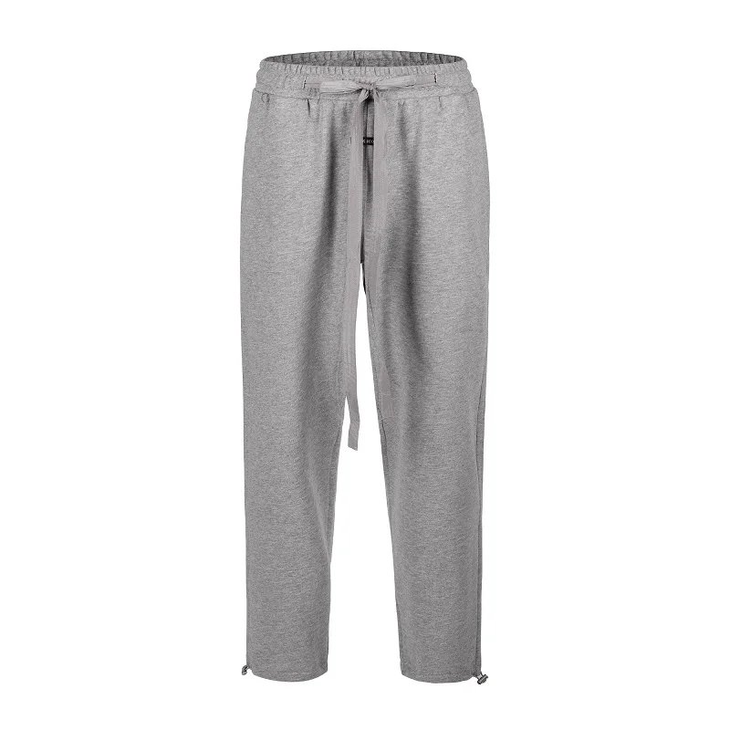 Grey Противотуманные однотонные спортивные уличные штаны Heram эластичный шнурок на талии спортивные штаны для бега мужские штаны - Цвет: Grey