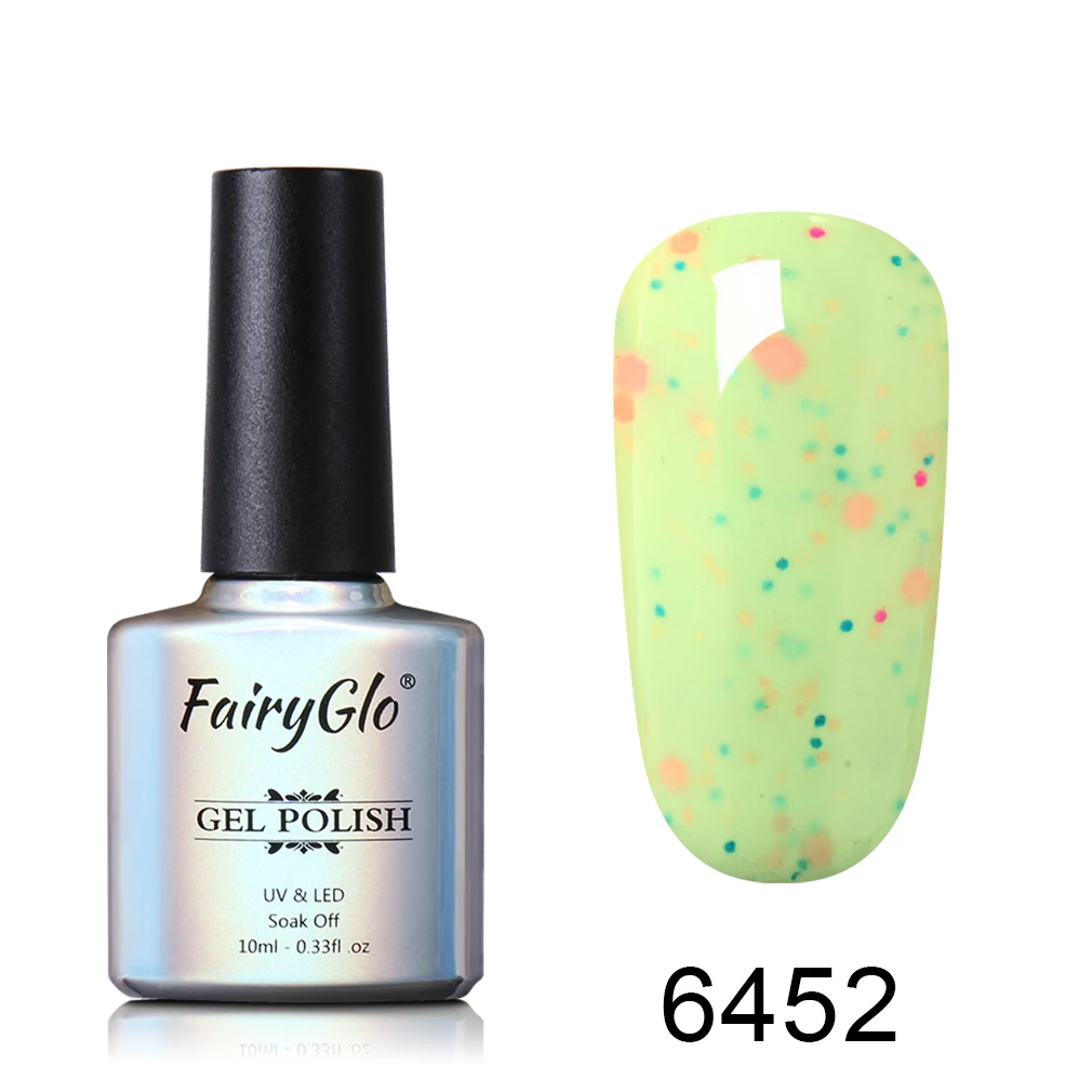 FairyGlo 10 мл сыр конфеты Гель-лак для ногтей замочить от УФ светодиодный Гель-лак длительный гель лак для ногтей нужно верхнее Базовое покрытие лак для ногтей - Цвет: 6452