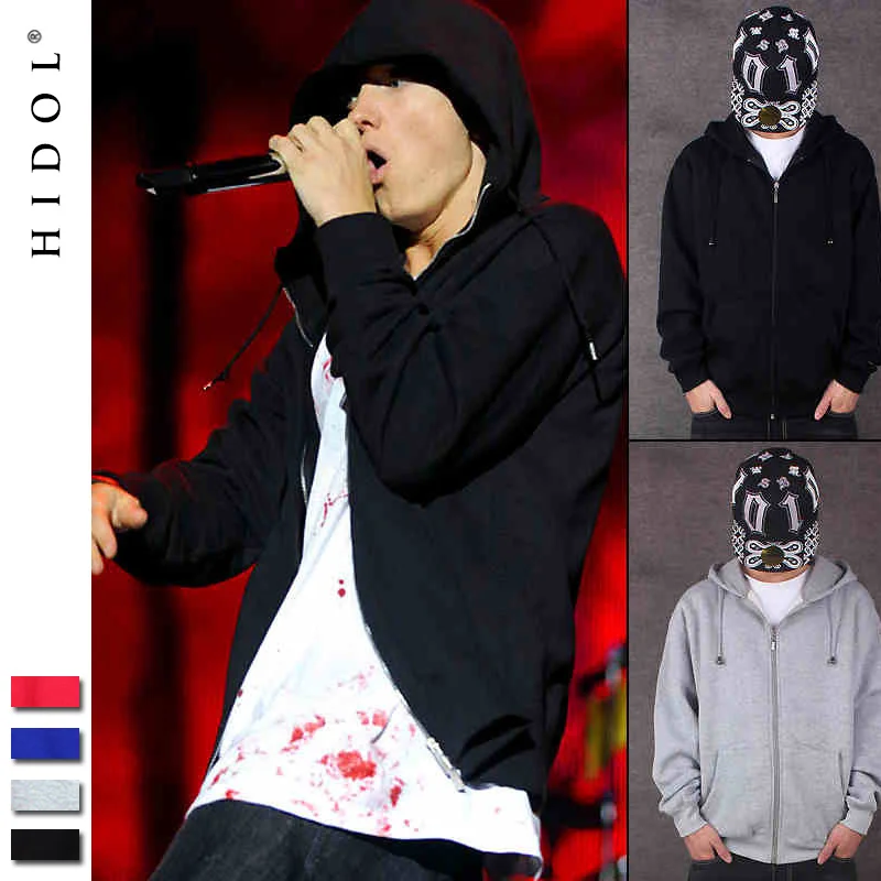 EMINEM негабаритных 5XL флисовые толстовки для мужчин Kanye хип хоп Рэп брендовая