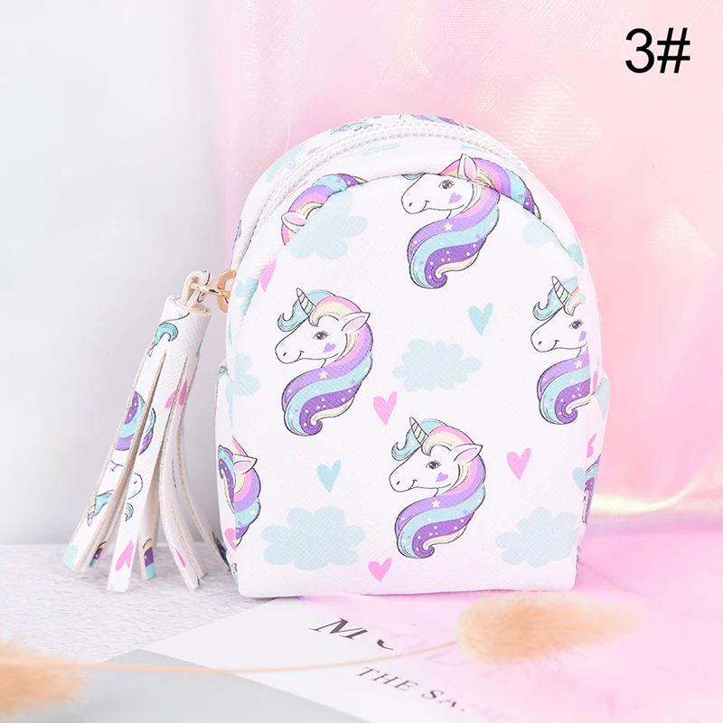 

12Styles Kids Small Cute Cartoon Unicorn Coin Purses Kawaii Key Money Bags For Girls Ladies Purse Women Wallets Card Holder