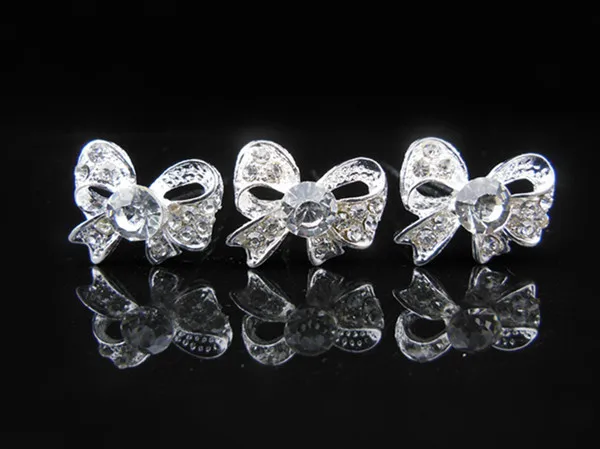 

2015 new 20 Pcs Crystal Rhinestone Bowknot Wedding Bridal Prom Hair Pins Hair Hair Clip free shipping