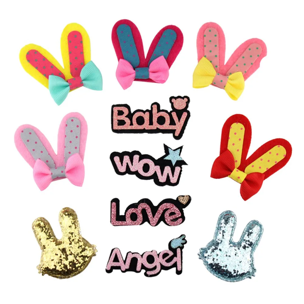 

New hair accessory decorative Girls Glitter Padded DIY Hair Accessories For Girls And Kids 20pcs/lot