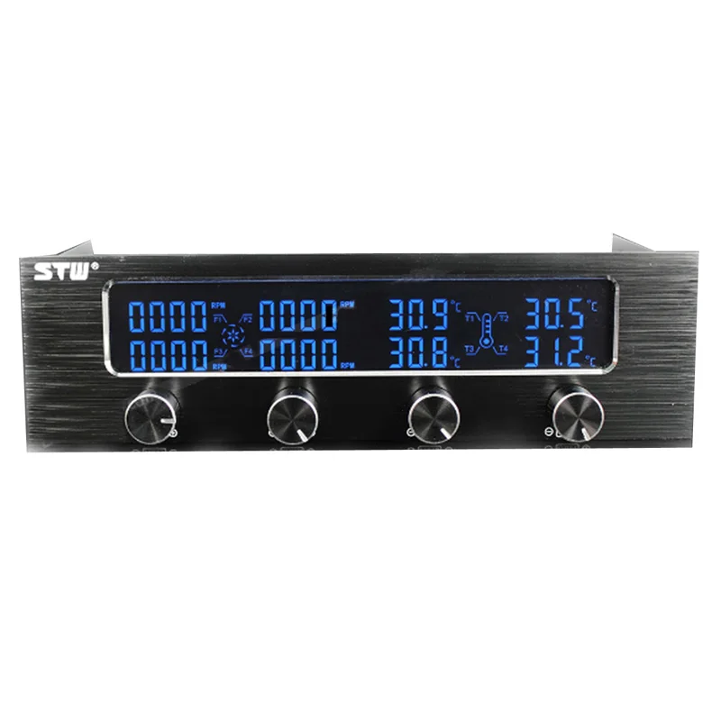Новинка STW 6041 5 25 чехол для ПК с драйверами контроля скорости флоппи синим ЖК