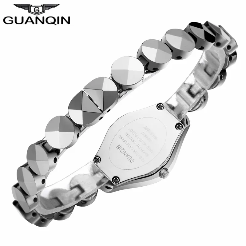 Топ бренд класса люкс GUANQIN женские часы модные Relogio Feminino вольфрамовые Стальные
