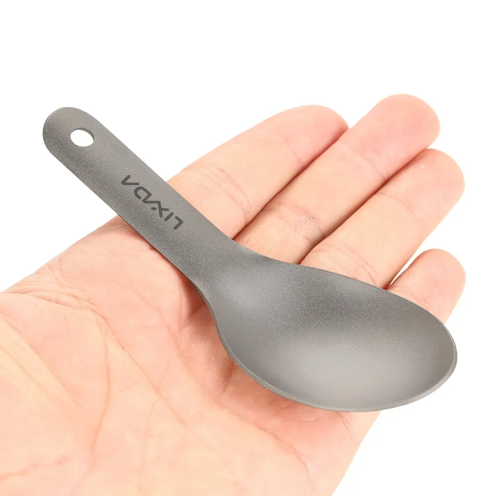Lixada Открытый Кемпинг Пикник titanium Ложка Ручка для столовой посуды Titanium ложка