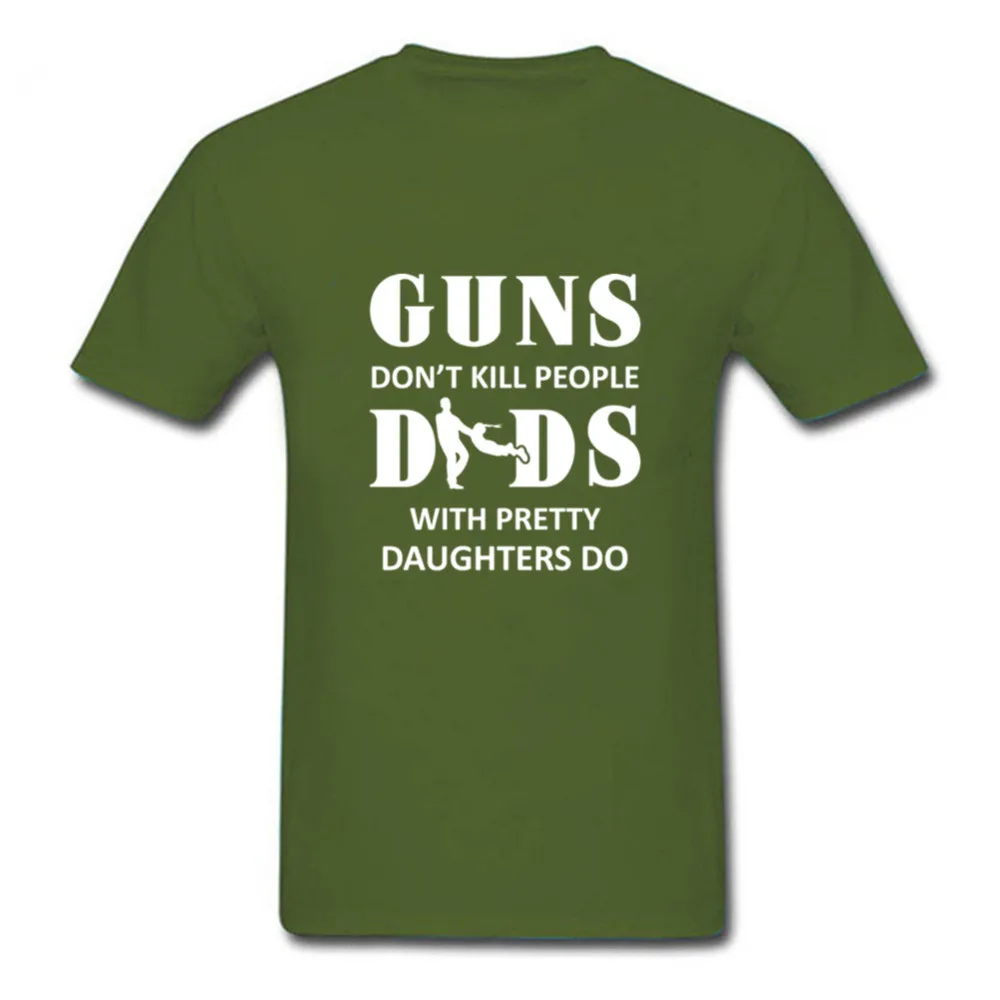 Мужская футболка с надписью Guns Don't Kill People Dads Do индивидуальная мужская хлопковая